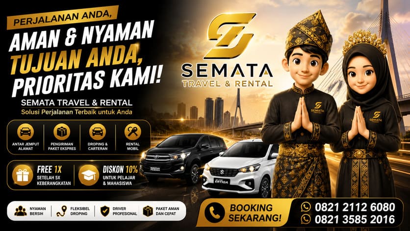 Semata Travel & Rental — Poster Layanan